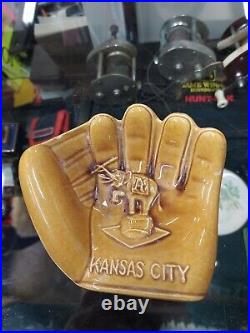 1950's Kansas City As Ceramic Catch All Glove Elephant Royals Advertising Rare