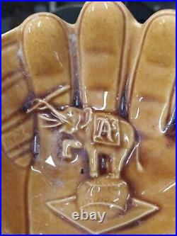 1950's Kansas City As Ceramic Catch All Glove Elephant Royals Advertising Rare