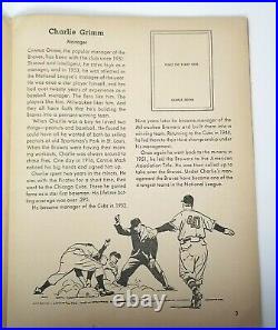 1955 Milwaukee Braves Golden Stamp Book Inc All 32 Stamps Aaron, Spahn, Matthe