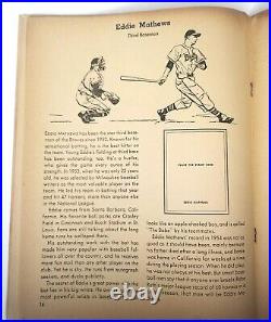 1955 Milwaukee Braves Golden Stamp Book Inc All 32 Stamps Aaron, Spahn, Matthe