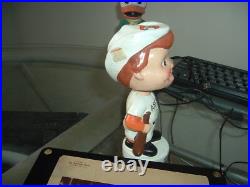 1960's Bobble Head Nodder Houston Astros Round White Base with Hat Decal