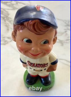 1960's Bobblehead Washington Senators Happy Face Green Base Bobble Head