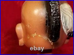 1960s Atlanta Braves Team Indian Mascot Bobblehead Gold Base Pitcher Nodder vtg