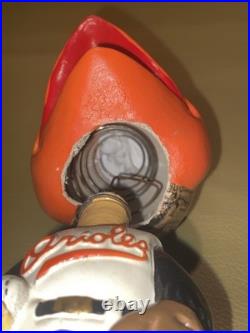 1960s Baltimore Orioles Mascot White Base Bobblehead Near MINT