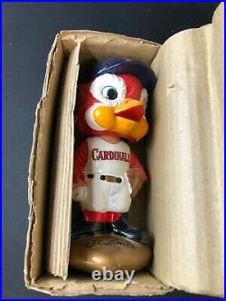 1960s St. Louis Cardinals Bobble Head WITH BOX! VINTAGE BOBBLEHEAD RARE & CLEAN