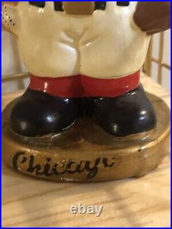 1960s Vintage Chicago Cubs Baseball Bobblehead Gold Base Excellent Japan