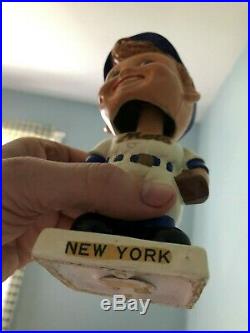 1962-63 New York Mets Bobble Head Nodder White Square Base Rare