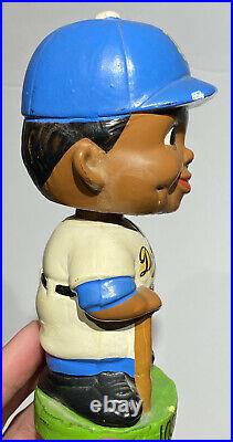 1962 Antique Green Base Black Boy Face Los Angeles Dodgers Bobble Head Nodder