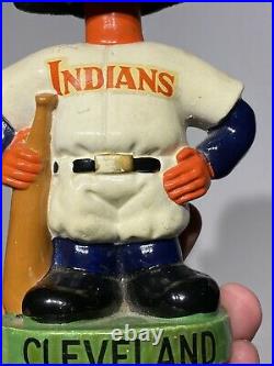 1962 Antique Green Base Cleveland Indians Wahoo Bobble Head Nodder Beautiful NM