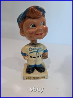 1962 Los Angeles Dodgers Stadium Baseball Bobblehead Nodder Vintage White Base