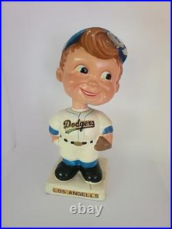 1962 Los Angeles Dodgers Stadium Baseball Bobblehead Nodder Vintage White Base