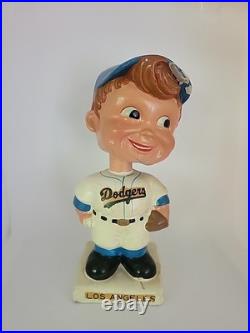 1962 Los Angeles Dodgers Stadium Baseball Bobblehead Nodder Vintage White Base