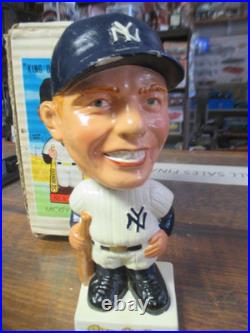 1962 Mickey Mantle Bobblehead Nodder White Base New York Yankees WithOriginal Box