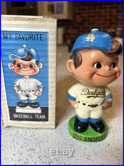 1962 Vintage Los Angeles Dodgers Bobblehead Nodder Green Base Japan