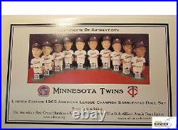 1965 A. L. Champion Minnesota Twins Bobblehead Set 2005 Red Cross Katrina Relief