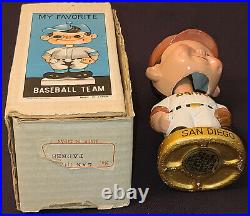 1966-1971 San Diego Padres Gold Base Bobbing /bobble Head Nodder + Box Japan