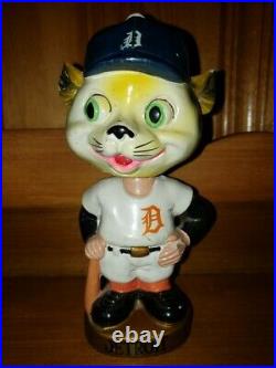 1966 Detroit Tiger Mascot Head Gold Base Nodder/Bobbin Head/Bobbing Head