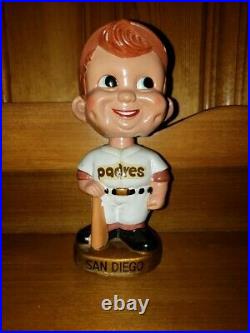 1967 San Diego Padres Boy Head Gold Base Bobble Head/Bobbing Head/Nodder Nr Mt