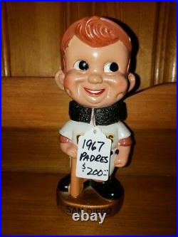 1967 San Diego Padres Boy Head Gold Base Bobble Head/Bobbing Head/Nodder Nr Mt