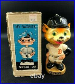 1968 Detroit Tigers Vintage Bobble Head withoriginal box! AMAZING bobblehead