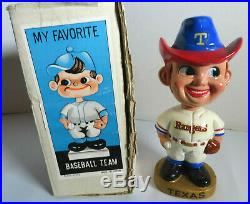 1968 Texas Rangers Gold Base Nodder Bobblehead WITH BOX MLB Baseball