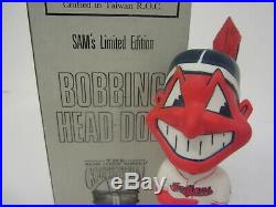 1998 Chief Wahoo Cleveland Indians Mascot SAM's Bobblehead Doll withBox #2525