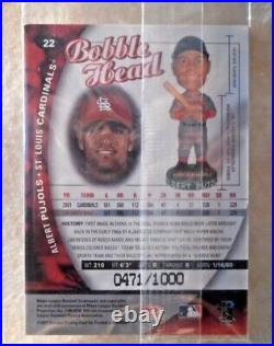 2001 Albert Pujols Donruss Bobble Heads and Rookie Cards /1000 & /2000. SEALED
