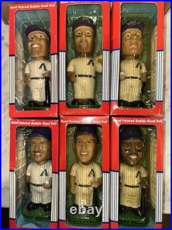 2001 Diamondbacks World Series Hand Painted Bobble Heads! In Box! Set of 6 +