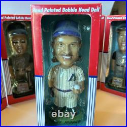 2001 Diamondbacks World Series Hand Painted Bobble Heads! In Box! Set of 8