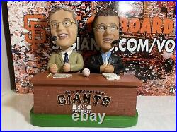 2002 TALKING SF Giants Announcers Kuip & Kruk K&K BobbleHeads WORKING