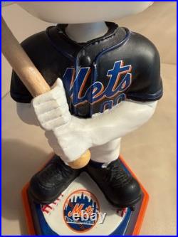 2007 Knuckle Heads Mr Met Bobblehead With Raised Wooden Bat Hard To Find