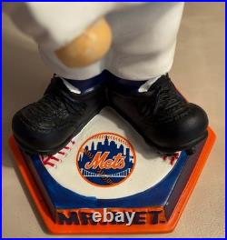 2007 Knuckle Heads Mr Met Bobblehead With Raised Wooden Bat Hard To Find