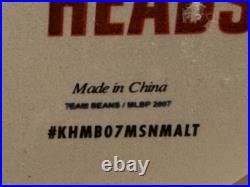 2007 Knuckle Heads Mr Met Bobblehead With Raised Wooden Bat Hard To Find