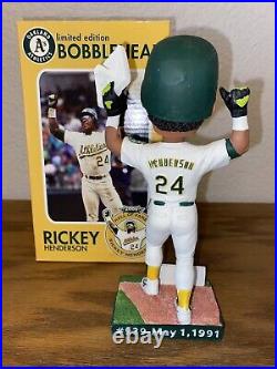 2011 Rickey Henderson Bobblehead SGA NEW Oakland A's Athletics All Time SB King