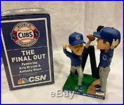 2016 Chicago Cubs Bryant Rizzo FINAL OUT BOBBLEHEAD World Series Champ SGA