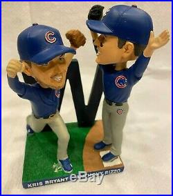 2016 Chicago Cubs Bryant Rizzo FINAL OUT BOBBLEHEAD World Series Champ SGA