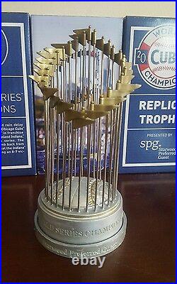 2016 Chicago Cubs Replica World Series Trophy Sga 2017 4/15/17 Bryant, Rizzo