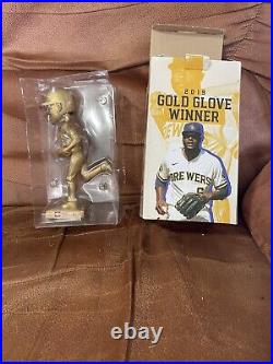 2019 Lorenzo Cain Gold Glove Bobblehead Rare Golden Variant 1/750