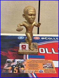 2022 Tennessee Smokies Hendon Hooker Gold Bobblehead CC Exclusive 5/200 Signed