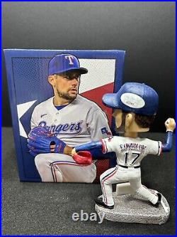 2024 Tx Rangers Nathan Eovaldi Bobblehead-Auto/JSA Cert Dallas Card Show