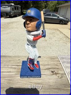 2025 SGA HAND SIGNED Iowa CUBS Moises Ballesteros Bobblehead Chicago Cubs Nib