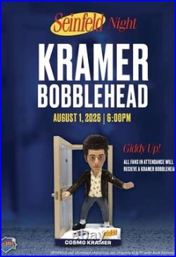 2026 Seinfeld Night Cosmo Kramer Bobblehead Brooklyn Cyclones Bobblehead Rare