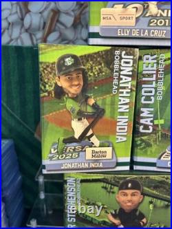 (4) 2025 Daytona Tortugas Bobble heads De La Cruz India Collier Stephenson Reds