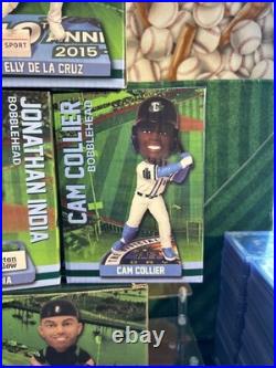 (4) 2025 Daytona Tortugas Bobble heads De La Cruz India Collier Stephenson Reds