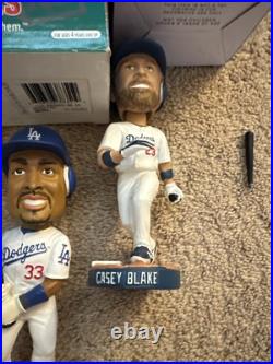 4 bobble heads 2 loose Dodger Brian Jordan Casey Cal Ripken Jr lot collection