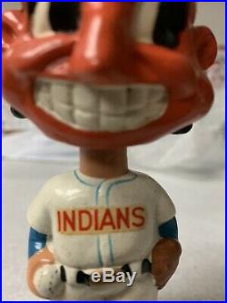 61-62 Cleveland Indians MINI Chief Wahoo Mascot Head Baseball Bidder Bobble head