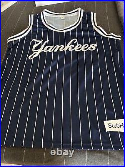 Aaron Judge N. Y. Yankee bobblehead AND basketball jersey NEW Stadium give away