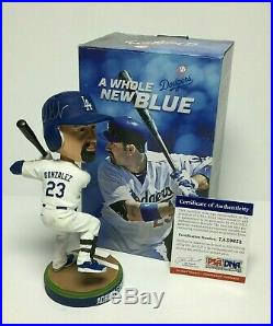 Adrian Gonzalez Signed Los Angeles Dodgers 2013 SGA Baseball Bobblehead PSA