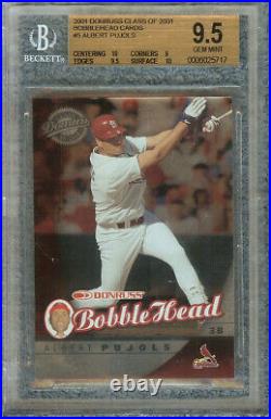 Albert Pujols 2001 Donruss Class Of 2001 Bobblehead Card #5 Bgs 9.5