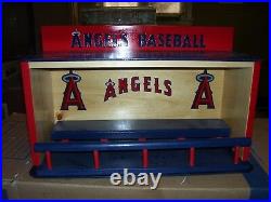 Anaheim Angels Bobble Head Display Case with A logo Handcrafted Pinewood